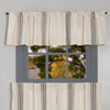 Custom Valance Market Place Gray Grain Sack Stripe Valance 16Lx72W
