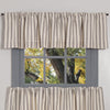 Custom Valance Market Place Gray Ticking Stripe Valance 16Lx72W