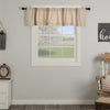 Custom Valance Market Place Red Grain Sack Stripe Valance 16Lx72W
