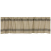 Custom Valance Mill House Stripe Black Valance 16Lx72W