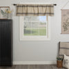 Custom Valance Mill House Stripe Black Valance 16Lx72W