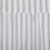 Custom Valance Timeless Ticking Gray Ruffled Valance 16Lx72W