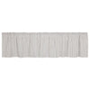 Custom Valance Timeless Ticking Gray Ruffled Valance 16Lx72W