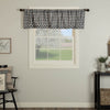 Custom Valance Vintage Check Black Valance 16Lx72W