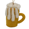 Global Groove Life Holiday Beer Mug Felt Ornament