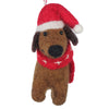 Global Groove Life Holiday Big Dog Daschund Felt Christmas Ornament