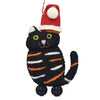 Global Groove Life Holiday Black Calico Cat Felt Ornament
