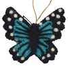 Global Groove Life Holiday Butterfly Felt Ornament, Turquoise