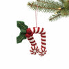 Global Groove Life Holiday Candy Cane 8th Notes Felt Ornament