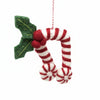 Global Groove Life Holiday Candy Cane 8th Notes Felt Ornament