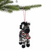 Global Groove Life Holiday Christmas Zebra Felt Christmas Ornament