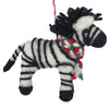 Global Groove Life Holiday Christmas Zebra Felt Christmas Ornament