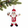 Global Groove Life Holiday Coach Claus American Football Felt Christmas Ornament