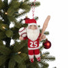Global Groove Life Holiday Coach Claus Baseball Felt Christmas Ornament
