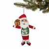Global Groove Life Holiday Coach Claus Basketball Felt Christmas Ornament
