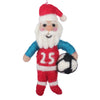 Global Groove Life Holiday Coach Claus Soccer Felt Christmas Ornament