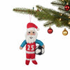 Global Groove Life Holiday Coach Claus Soccer Felt Christmas Ornament