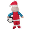 Global Groove Life Holiday Coach Claus Soccer Felt Christmas Ornament