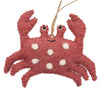 Global Groove Life Holiday Crab Ornament Felt Ornament