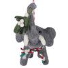 Global Groove Life Holiday Elephant and Misletoe Felt Christmas Ornament