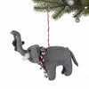 Global Groove Life Holiday Elephant and Misletoe Felt Christmas Ornament