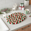 Global Groove Life Holiday Felt Casserole Trivet, Classic Christmas