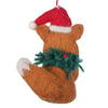 Global Groove Life Holiday Fox and Wreath Felt Christmas Ornament