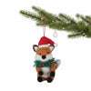 Global Groove Life Holiday Fox and Wreath Felt Christmas Ornament