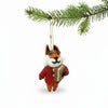 Global Groove Life Holiday Foxy Scholar Felt Ornament