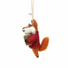Global Groove Life Holiday Foxy Scholar Felt Ornament