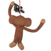 Global Groove Life Holiday Monkey and Misletoe Felt Christmas Ornament