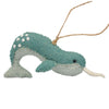 Global Groove Life Holiday Narwal Ornament Felt Ornament