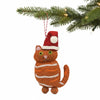 Global Groove Life Holiday New Ginger Cat Felt Ornament