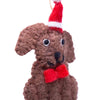 Global Groove Life Holiday Ornaments Chocolate Labrador Santa Handmade Felt Ornaments, Set of 2