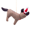 German Shepherd Santa Handmade Felt Ornaments, Set of 2 - The Village Country Store 