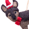 German Shepherd Santa Handmade Felt Ornaments, Set of 2 - The Village Country Store 