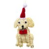 Golden Labrador Santa Handmade Felt Ornaments, Set of 2 - The Village Country Store 