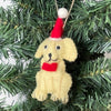 Golden Labrador Santa Handmade Felt Ornaments, Set of 2 - The Village Country Store 