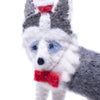 Husky Santa Handmade Felt Ornaments, Set of 2 - The Village Country Store 