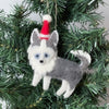 Husky Santa Handmade Felt Ornaments, Set of 2 - The Village Country Store 