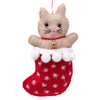 Kitty Cat in Stocking Handmade Felt Ornament - The Village Country Store 