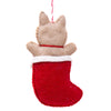 Kitty Cat in Stocking Handmade Felt Ornament - The Village Country Store 