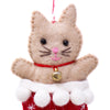 Kitty Cat in Stocking Handmade Felt Ornament - The Village Country Store 