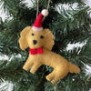 Labradoodle Santa Handmade Felt Ornaments, Set of 2 - The Village Country Store 