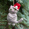 The Kitty Collection of 4 Santa Cat Felt Ornament - The Village Country Store 