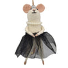 Global Groove Life Holiday Red Carpet Queen Mouse Felt Ornament