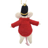Global Groove Life Holiday Showman Mouse Felt Ornament