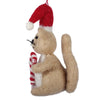 Global Groove Life Holiday Squirrel and Candy Cane Felt Christmas Ornament