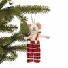 Global Groove Life Holiday Tommy Tartan Mouse Felt Ornament