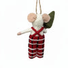 Global Groove Life Holiday Tommy Tartan Mouse Felt Ornament